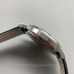 Patek-Philippe-Calatrava-5120G-001-Replica-35mm-Mens-Ultra-Thin-White-Lacquer-Dial-Mechanical-Dress-Watch-with-Clous-de-Paris-Bezel-Left-Side