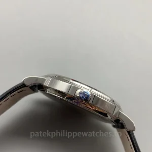 Patek-Philippe-Calatrava-5120G-001-Replica-35mm-Mens-Ultra-Thin-White-Lacquer-Dial-Mechanical-Dress-Watch-with-Clous-de-Paris-Bezel-Right-Side