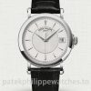Patek Philippe Calatrava 5153G-010 replica 38mm Silvery Opaline Guilloched Dial 904 Steel Leather StrapImage principale produit