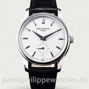 Patek Philippe Calatrava 5196G-001 Replica 37mm – 904L Steel, Silver Small-Seconds DialMain product image