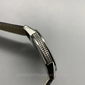 Patek-Philippe-Calatrava-5226G-001-Replica-40mm-Mens-Automatic-Watch-with-Gray-Dial-Black-Leather-Strap-Left-Side