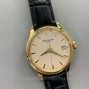 Patek-Philippe-Calatrava-5227J-001-Super-Clone-39mm-Automatic-Mens-Dress-Watch-with-Ivory-Dial-Gold-Plated-Case-Dial-Detail-3