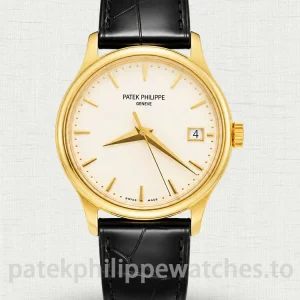 Patek-Philippe-Calatrava-5227J-001-Super-Clone-39mm-Automatic-Mens-Dress-Watch-with-Ivory-Dial-Gold-Plated-Case-Main-Image