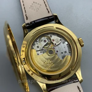 Patek-Philippe-Calatrava-5227J-001-Super-Clone-39mm-Mens-Automatic-Dress-Watch-with-Ivory-White-Dial-Gold-Finish-Case-Brown-Leather-Strap-Movement-1
