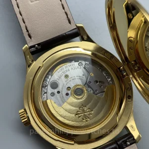 Patek-Philippe-Calatrava-5227J-001-Super-Clone-39mm-Mens-Automatic-Dress-Watch-with-Ivory-White-Dial-Gold-Finish-Case-Brown-Leather-Strap-Movement-2