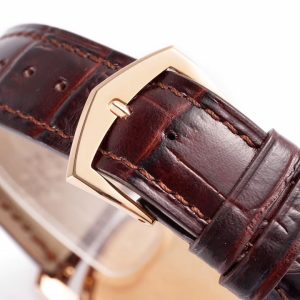 Patek-Philippe-Calatrava-5227R-001-Super-Clone-39mm-Mens-Automatic-Dress-Watch-Ivory-White-Dial-Rose-Gold-Officer-Case-Brown-Leather-StrapStrap