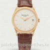 Patek Philippe Calatrava Ref. 5296R-010 Replica Watch – 38mm Gold-Tone 904 Steel, Silver Opaline DialMain product image