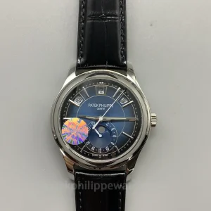 Patek-Philippe-Complications-5205G-013-Replica-40mm-Blue-Black-Gradient-Dial-Mens-Automatic-Dress-Watch-with-Moon-Phase-Annual-Calendar-Front-View