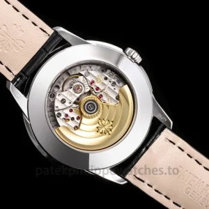 Patek Philippe Complications 5396G-014 Replica Ice Blue Dial Black Alligator StrapWatch case back