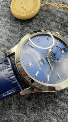 Patek Philippe Complications 5396G-017 Super Clone 904 Steel Blue Gradient Diamond Dial Front view5