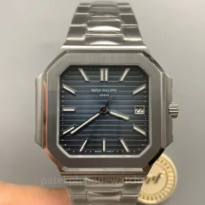 Patek-Philippe-Cubitus-71281G-001-Replica-40mm-Blue-Grey-Sunburst-Dial-904L-Stainless-Steel-Unisex-Automatic-Luxury-Sports-Watch-Front-View