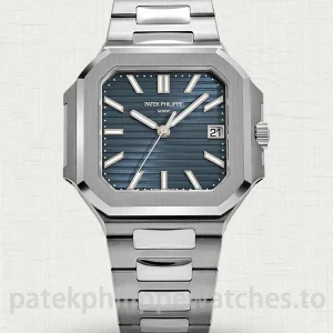 Patek-Philippe-Cubitus-71281G-001-Replica-40mm-Blue-Grey-Sunburst-Dial-904L-Stainless-Steel-Unisex-Automatic-Luxury-Sports-Watch-Main-Image