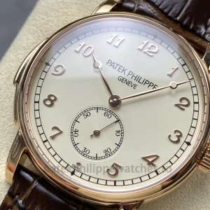Patek Philippe Grand Complications 5078R-001 Replica Watch – Rose Gold-Plated 904L Steel, Ivory Grand Feu Enamel Dial, Brown Alligator Strap 1