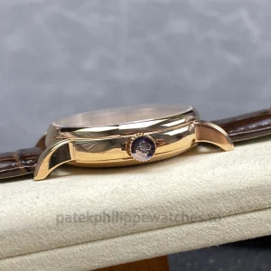 Patek Philippe Grand Complications 5078R-001 Replica Watch – Rose Gold-Plated 904L Steel, Ivory Grand Feu Enamel Dial, Brown Alligator Strap 6