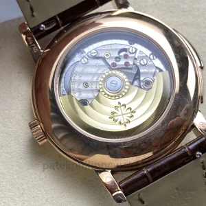 Patek Philippe Grand Complications 5078R-001 Replica Watch – Rose Gold-Plated 904L Steel, Ivory Grand Feu Enamel Dial, Brown Alligator Strap 8