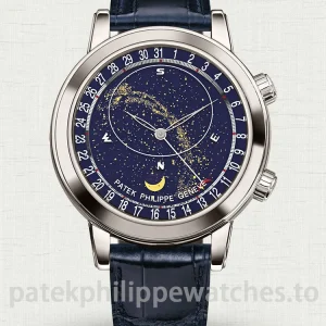 Patek-Philippe-Grand-Complications-6102P-001-Replica-44mm-Mens-Celestial-Watch-with-Blue-Sky-Chart-Dial-Moon-Phase-Main-Image