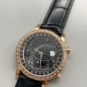 Patek-Philippe-Grand-Complications-6104R-001-Super-Clone-44mm-Mens-Celestial-Watch-with-Sky-Chart-Dial-Moon-Phase-Dial-Detail-1