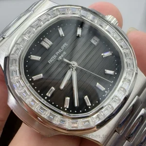 Patek Philippe Nautilus 5711-110P 001 Super Clone Platinum Tone Case profile