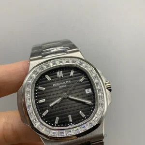 Patek Philippe Nautilus 5711-110P 001 Super Clone Platinum Tone Front view2