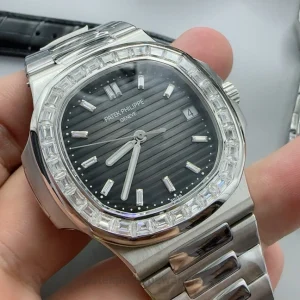 Patek Philippe Nautilus 5711-110P 001 Super Clone Platinum Tone Front view4