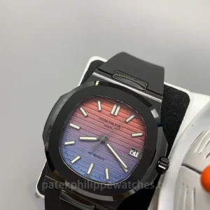 Patek-Philippe-Nautilus-5711-AET-Replica-40mm-Custom-Sunset-Gradient-Dial-Luxury-Automatic-Watch-with-Clone-324-SC-Movement-Dial-Detail-1