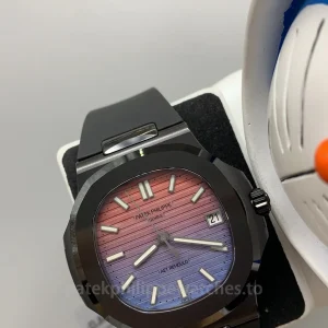 Patek-Philippe-Nautilus-5711-AET-Replica-40mm-Custom-Sunset-Gradient-Dial-Luxury-Automatic-Watch-with-Clone-324-SC-Movement-Dial-Detail-2
