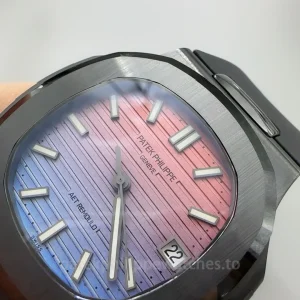 Patek-Philippe-Nautilus-5711-AET-Replica-40mm-Custom-Sunset-Gradient-Dial-Luxury-Automatic-Watch-with-Clone-324-SC-Movement-Dial-Detail-3