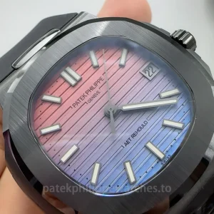 Patek-Philippe-Nautilus-5711-AET-Replica-40mm-Custom-Sunset-Gradient-Dial-Luxury-Automatic-Watch-with-Clone-324-SC-Movement-Dial-Detail-4