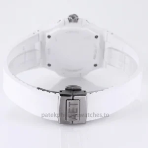 Patek Philippe Nautilus 5711 Replica – 40mm White Ceramic Case, Black Horizontal DialClasp detail 2