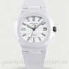 Patek Philippe Nautilus 5711 Replica – AET REMOULD-Style White Ceramic 40.8mm, White Horizontal Dial, White Rubber StrapMain product image