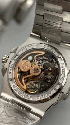 Patek Philippe Nautilus 5711 The Pearl Project Skeleton Dial-Carbon-Fiber Bezel-TP2652 Movement 40mmImage détaillée produit