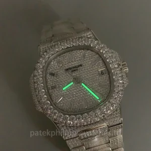 Patek-Philippe-Nautilus-5711110P-Custom-Replica-40mm-Iced-Out-Diamond-Dial-Mens-Luxury-Automatic-Watch-with-Clone-324-SC-Movement-Luminescence