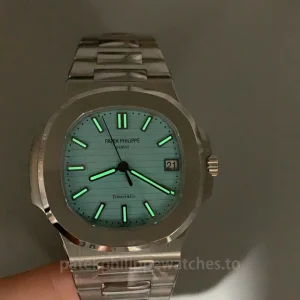 Patek-Philippe-Nautilus-57111A-018-Super-Clone-40mm-Mens-Luxury-Watch-with-Tiffany-Blue-Dial-Automatic-Movement-Luminescence