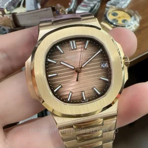 Patek-Philippe-Nautilus-57111R-001-Replica-40mm-Mens-Luxury-Automatic-Watch-with-Chocolate-Brown-Gradient-Dial-Dial-Detail-3