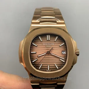 Patek-Philippe-Nautilus-57111R-001-Replica-40mm-Mens-Luxury-Automatic-Watch-with-Chocolate-Brown-Gradient-Dial-Front-View