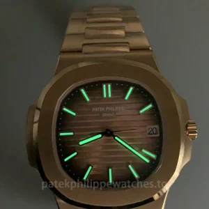 Patek-Philippe-Nautilus-57111R-001-Replica-40mm-Mens-Luxury-Automatic-Watch-with-Chocolate-Brown-Gradient-Dial-Luminescence