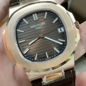 Patek Philippe Nautilus 5711R-001 Replica – 40mm Rose-Gold-Tone 904 Steel Gradient Brown DialDétail cadran 2