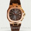 Patek Philippe Nautilus 5711R-001 Replica – 40mm Rose-Gold-Tone 904 Steel Gradient Brown DialImage principale produit