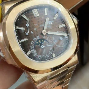 Patek Philippe Nautilus 5712-1R-001 Replica Watch – 40mm Rose-GoldDétail cadran 1