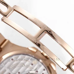 Patek Philippe Nautilus 5712-1R-001 Replica – 40mm Rose-Gold-Tone 904L Steel, Brown Gradient DialClasp detail