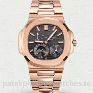 Patek Philippe Nautilus 5712-1R-001 Replica – 40mm Rose-Gold-Tone 904L Steel, Brown Gradient DialMain product image