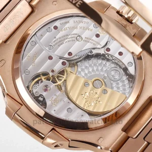Patek Philippe Nautilus 5712-1R-001 Replica – 40mm Rose-Gold-Tone 904L Steel, Brown Gradient DialWatch case back