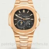 Patek-Philippe-Nautilus-57121R-001-Replica-40mm-Mens-Luxury-Automatic-Watch-with-Charcoal-Gray-Dial-Rose-Gold-Bracelet-Main-Image