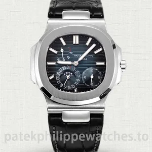 Patek Philippe Nautilus 5712G-001 Replica – 40mm 904L Steel White-Gold Tone, Dark Horizontal Dial Main product image