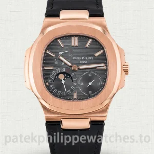 Patek-Philippe-Nautilus-5712R-001-Replica-40mm-Mens-Automatic-Luxury-Sports-Watch-with-Rose-Gold-Case-Smoke-Gray-Dial-Main-Image