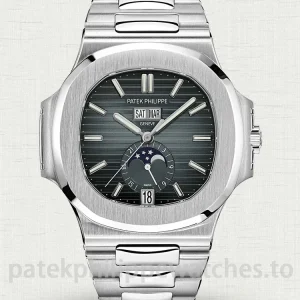 Patek-Philippe-Nautilus-57261A-014-Super-Clone-40.5mm-Mens-Annual-Calendar-Moon-Phase-Watch-with-Blue-Grey-Gradient-Dial-Main-Image