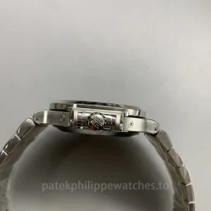 Patek-Philippe-Nautilus-57261A-014-Super-Clone-40.5mm-Mens-Annual-Calendar-Moon-Phase-Watch-with-Blue-Grey-Gradient-Dial-Right-Side