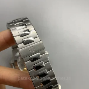 Patek-Philippe-Nautilus-57261A-014-Super-Clone-40.5mm-Mens-Annual-Calendar-Moon-Phase-Watch-with-Blue-Grey-Gradient-Dial-Strap