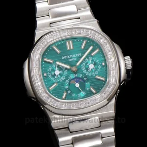 Patek Philippe Nautilus 5740-1G-001 Replica 40mm 904 Steel Perpetual CalendarFront view2