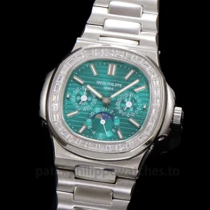Patek Philippe Nautilus 5740-1G-001 Replica 40mm 904 Steel Perpetual CalendarFront view3